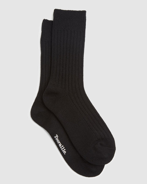 Black Fine Merino Socks