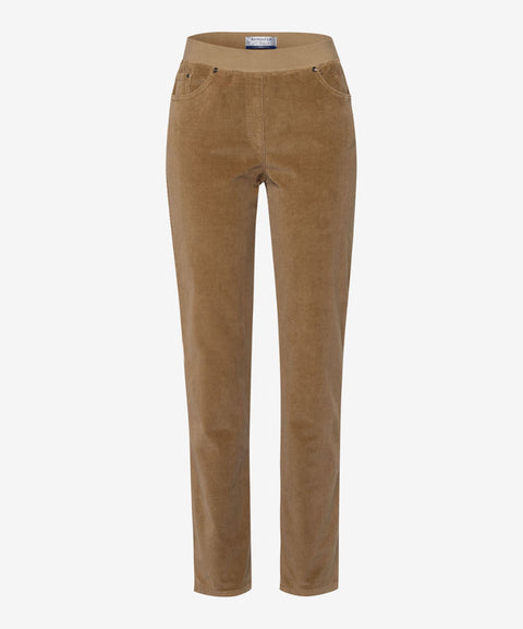 Pamina Camel Pull On Cord Pant