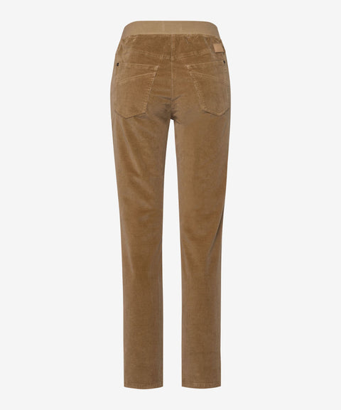 Pamina Camel Pull On Cord Pant