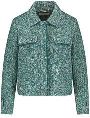 Blue, Green and White Tweed Jacket
