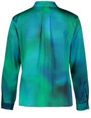 Blue and Green Variegated Blouse