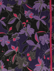 Purple/Pink Scarf with Abstract Floral Design
