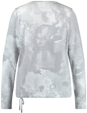 Grey and Silver print L/S Top