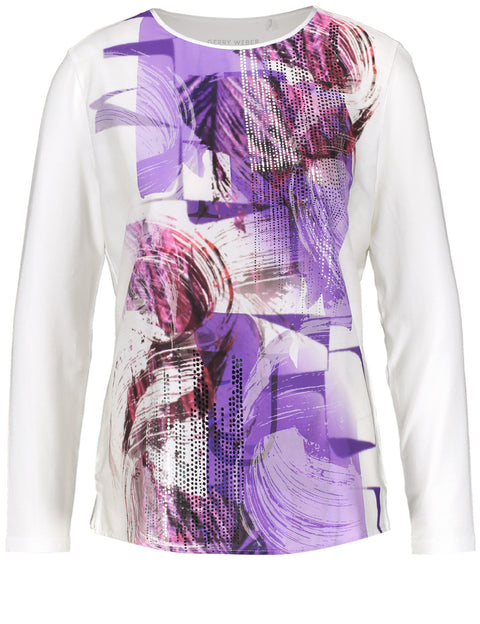 Pink/Purple/Silver Mixed Fabric Top
