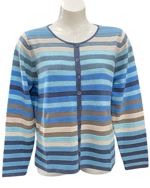 Soft Blue Stripe Cardi