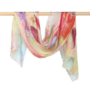 Pink Crosby Abstract Silk Scarf