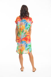 Multi Print Alisa V Neck Dress