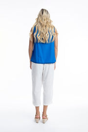 Electric Blue Linen Blen Cami