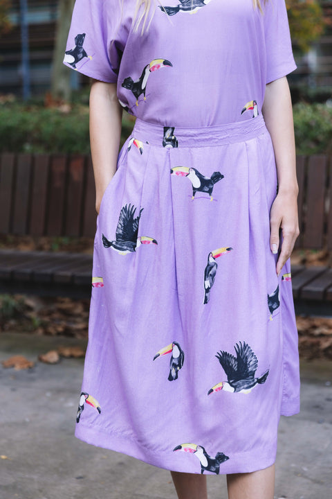 Lilac Toucan Margot Skirt