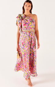 Pink Multi Floral Garden In The Sky Maxi Dress