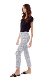 Black and White Geometric Pull Up  Pant