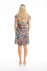 Multi Print Rio Dress With Border Print Reversible