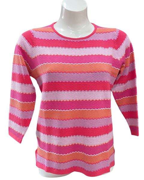 Raspberry Textured Verity Jumper