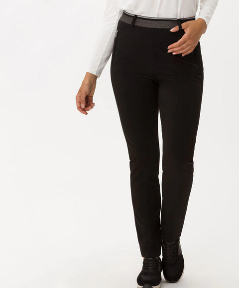 Lillyth Black and Grey Fleck Pull On Pant
